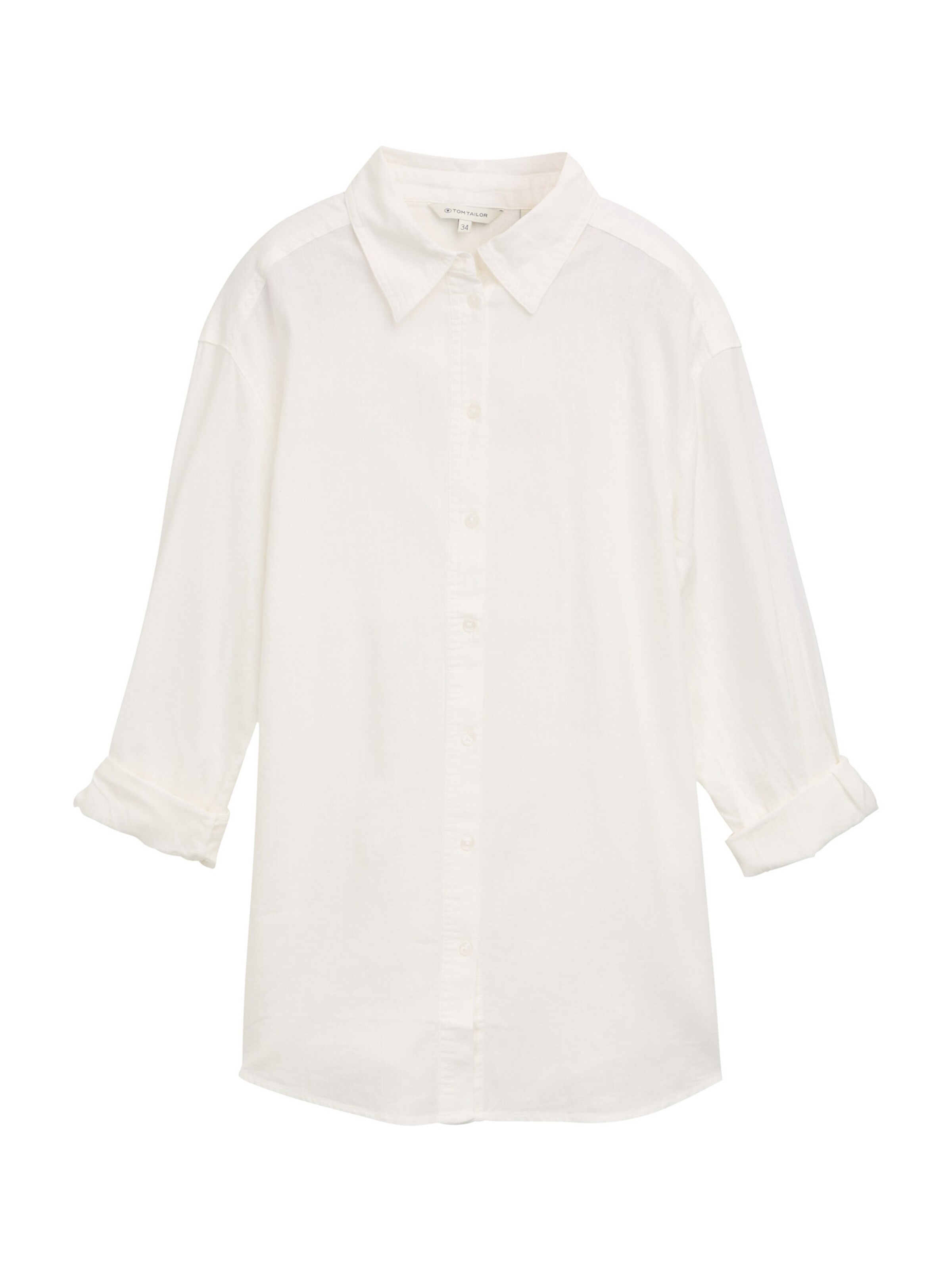 Chemisier TOM TAILOR en blanc : devant