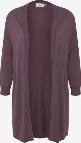 Fransa Curve Knit Cardigan 'BLUME' in Purple: front