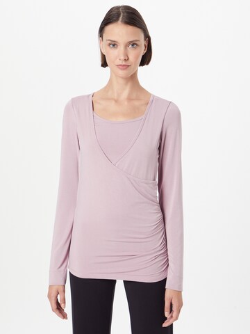 CURARE Yogawear Funktionstopp 'Flow' i rosa: framsida