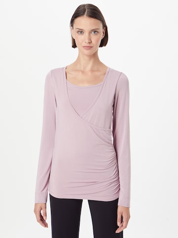 CURARE Yogawear Koszulka funkcyjna 'Flow' w kolorze różowy: przód