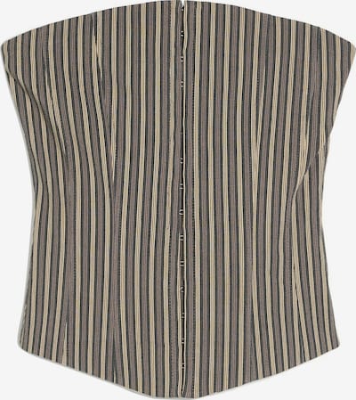 Bershka Toppi koossa XS värissä samppanja / harmaa / malva, Tuotenäkymä