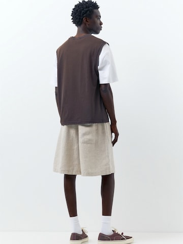 Pull&Bear Bő szár Nadrág - bézs