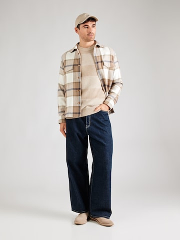 JACK & JONES Pulover 'HUGO' | bež barva