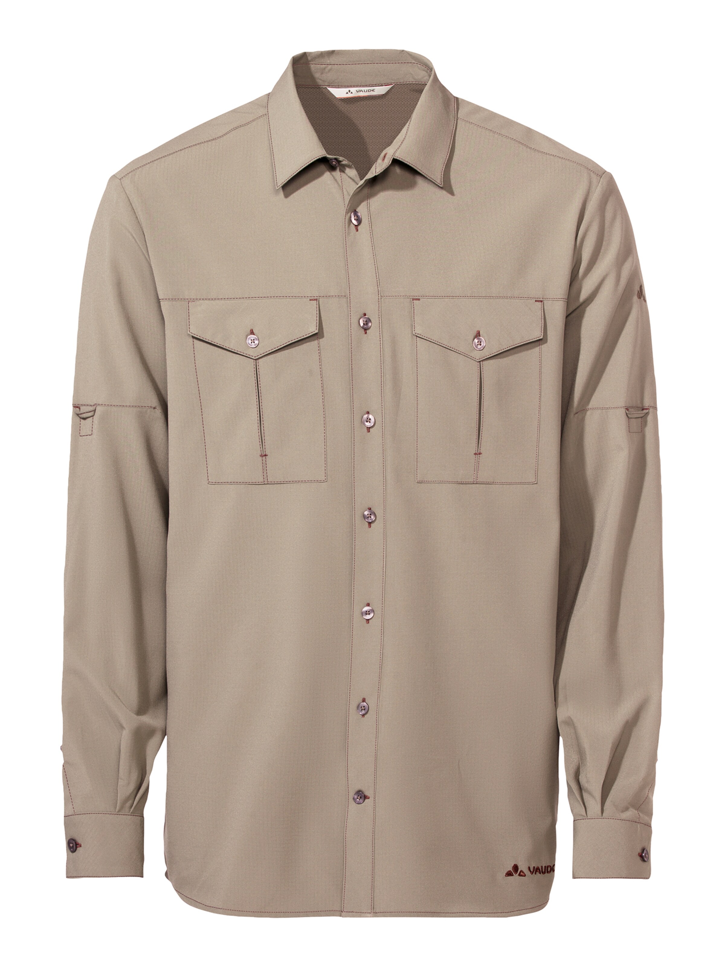 VAUDE Regular fit Functioneel overhemd 'Rosemoor' in Beige: voorkant