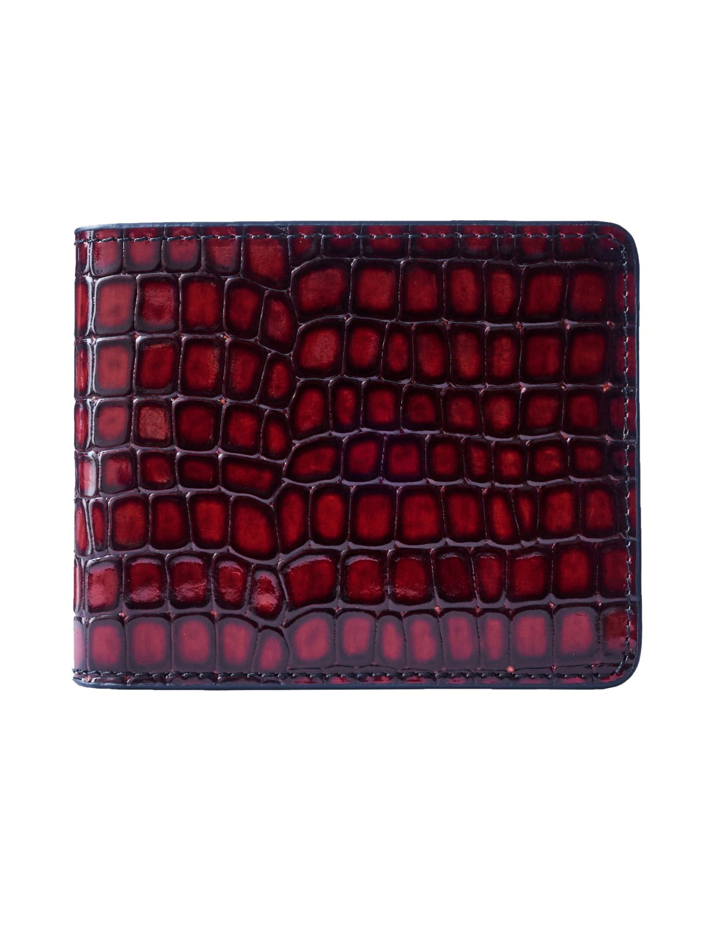 GT Collection Portemonnee 'Croc Prestige' in Rood: voorkant
