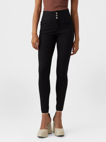 Coupe slim Jean 'DONNA' VERO MODA en noir : devant