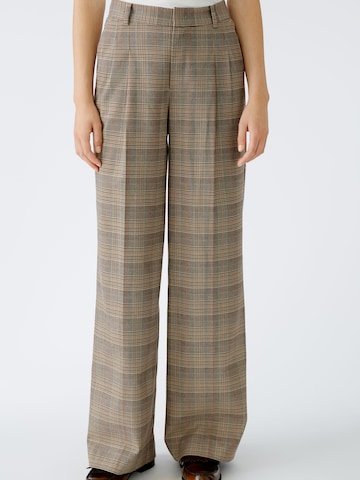 OUI Loose fit Pleat-Front Pants in Beige: front