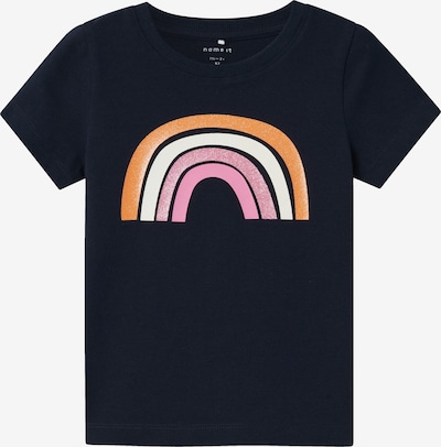 NAME IT Camiseta 'Hanne' en zafiro / naranja / rosa claro / blanco, Vista del producto