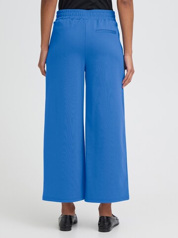 ICHI Wide leg Pleat-front trousers 'IHKATE' in Blue
