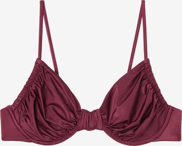 CALZEDONIA Balconette Bikini Top in Red: front