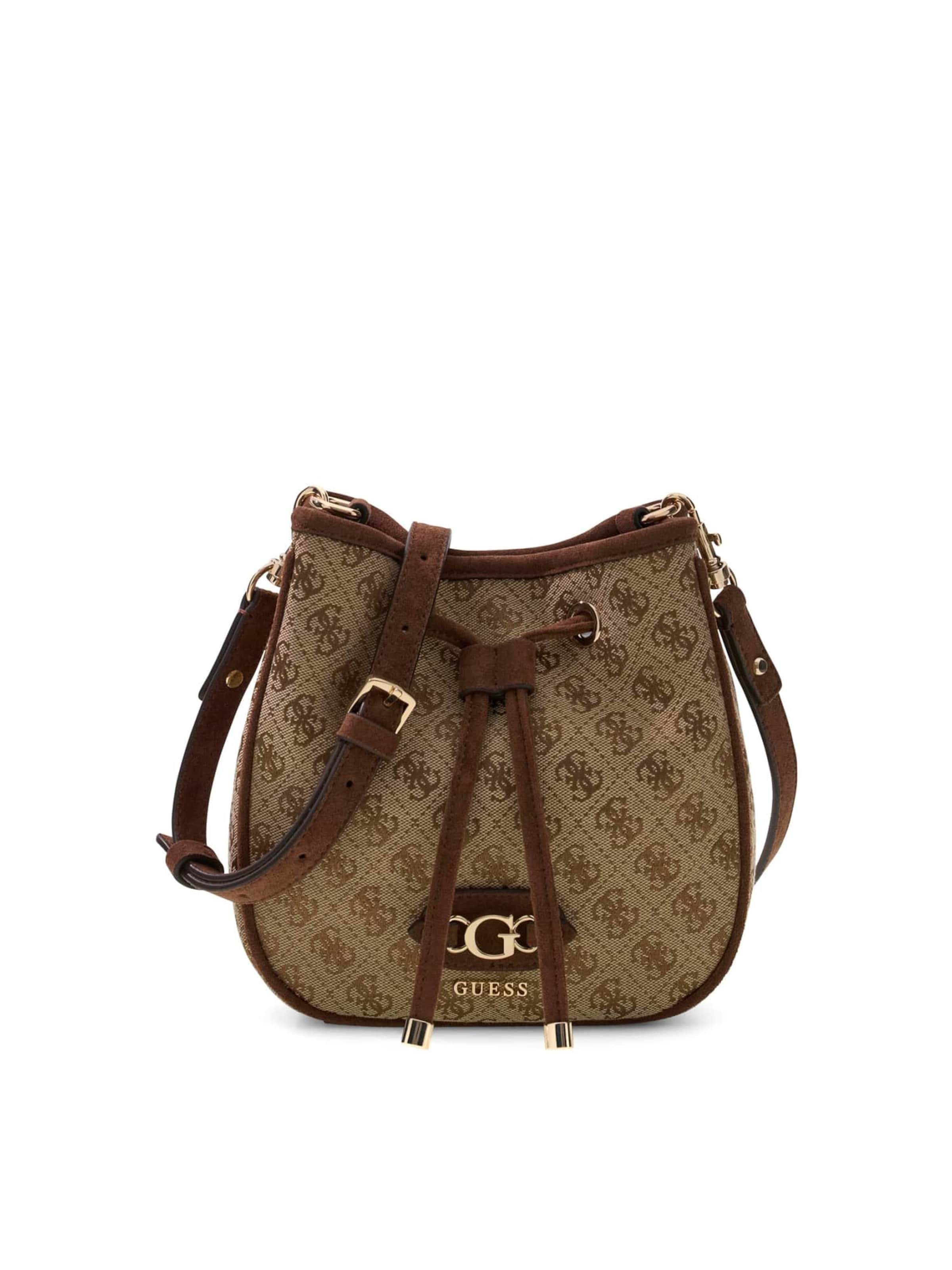 GUESS Beuteltasche 'Samantha' in Braun: Vorderseite