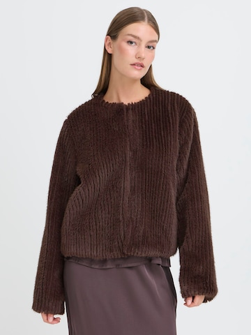 ICHI Between-Season Jacket 'IHCIKORA' in Brown: front