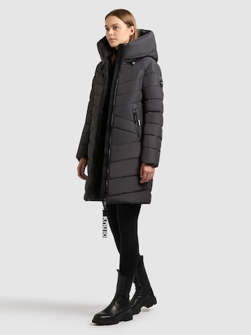 khujo Wintermantel in Schwarz