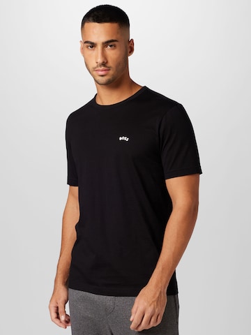 BOSS Green - Camiseta en negro: frente