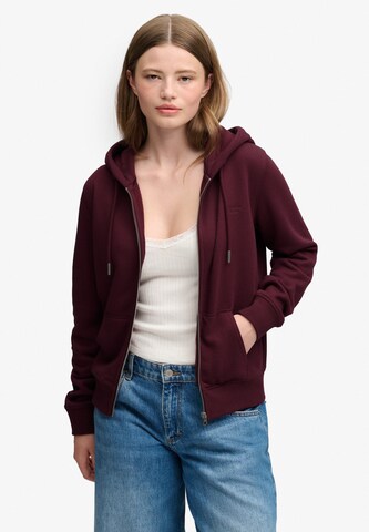Giacca di felpa di Superdry & Co in rosso: frontale
