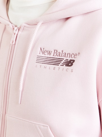new balance - Casaco em moletão 'Trackside' em rosa