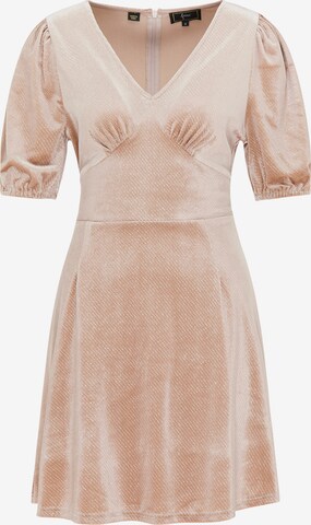 faina Cocktail Dress in Beige: front