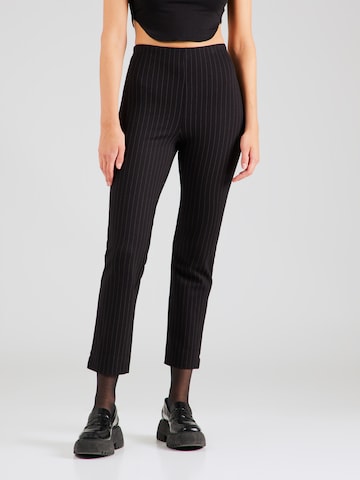 Coupe slim Pantalon 'Petra' Lindex en noir : devant