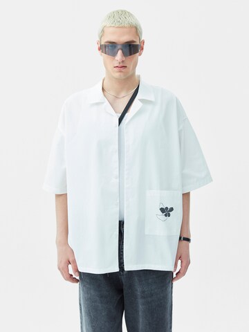 Fit confort Chemise 'Plumbago' VAMOS CLO en blanc : devant