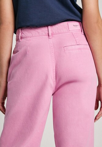 Pepe Jeans Wide leg Broek ' ANYA ' in Roze