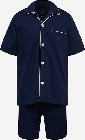 Pyjama court Polo Ralph Lauren en bleu : devant