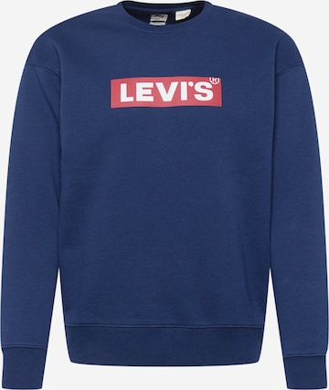 LEVI'S ® Mikina 'T3 Relaxed Graphic Crew' – modrá: přední strana