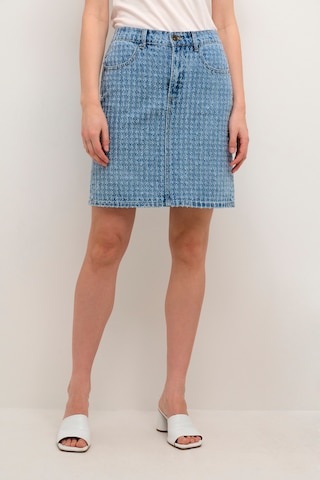 Cream Skirt in Blue: front