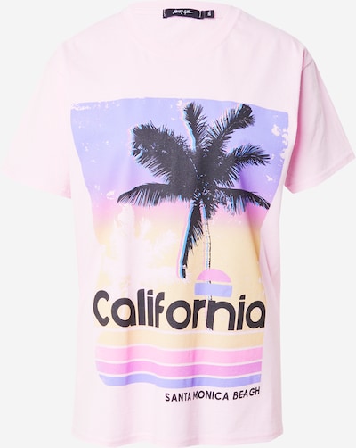 Nasty Gal Υπερμέγεθες μπλουζάκι 'California' σε ανοικτό λιλά / ροζ / ανοικτό ροζ / μαύρο, Άποψη προϊόντος