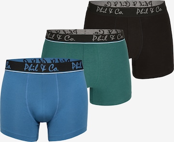 Phil & Co. Berlin Boxer shorts ' Jersey Core ' in Blue: front