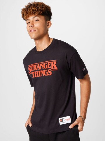 Champion Authentic Athletic Apparel T-Shirt in Schwarz: predná strana