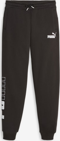 PUMA Regular Workout Pants 'POWER' in Black: front