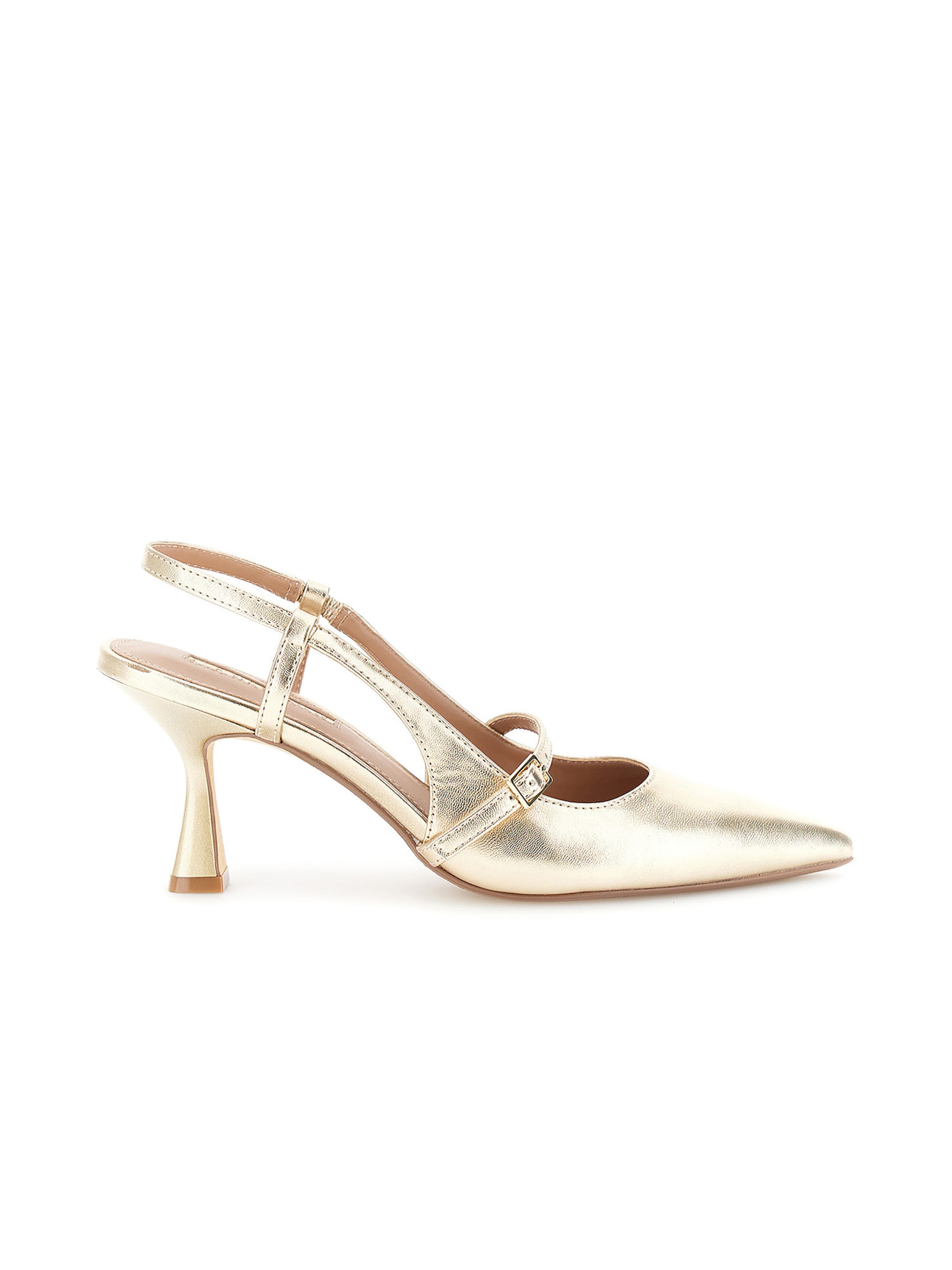 Escarpins à bride arrière CAFè NOIR en or : devant