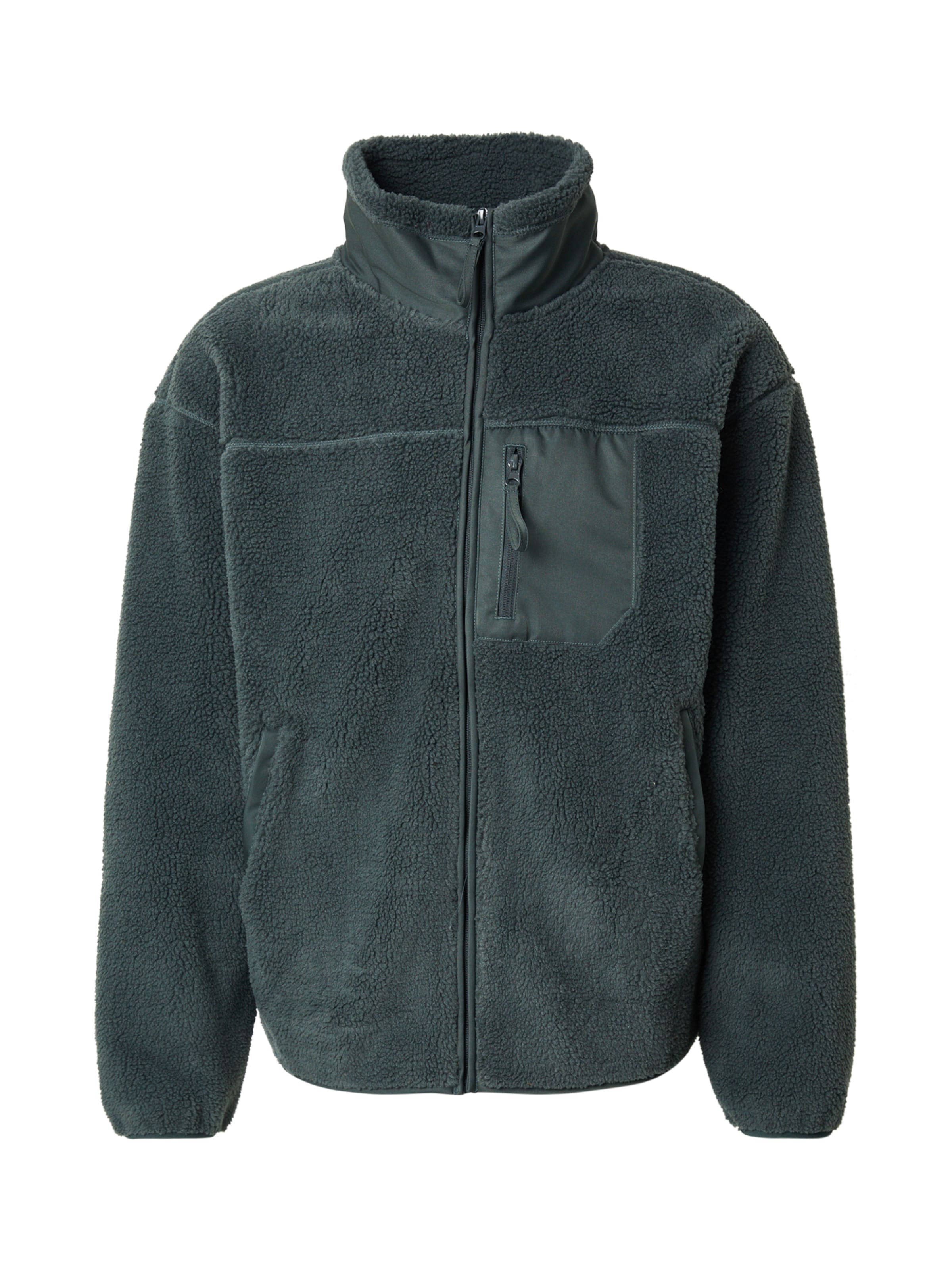 ABOUT YOU Fleece Jacket 'Diego' in Green: front