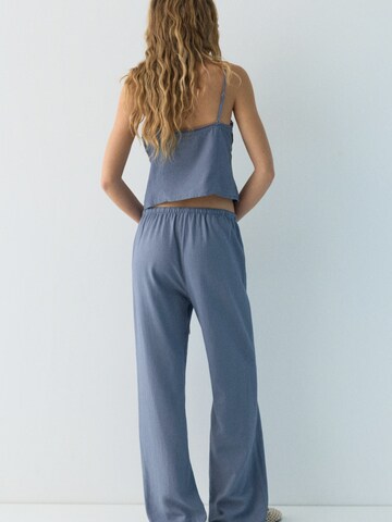 Pull&Bear Wide Leg Hose 'PACIFIC' in Blau