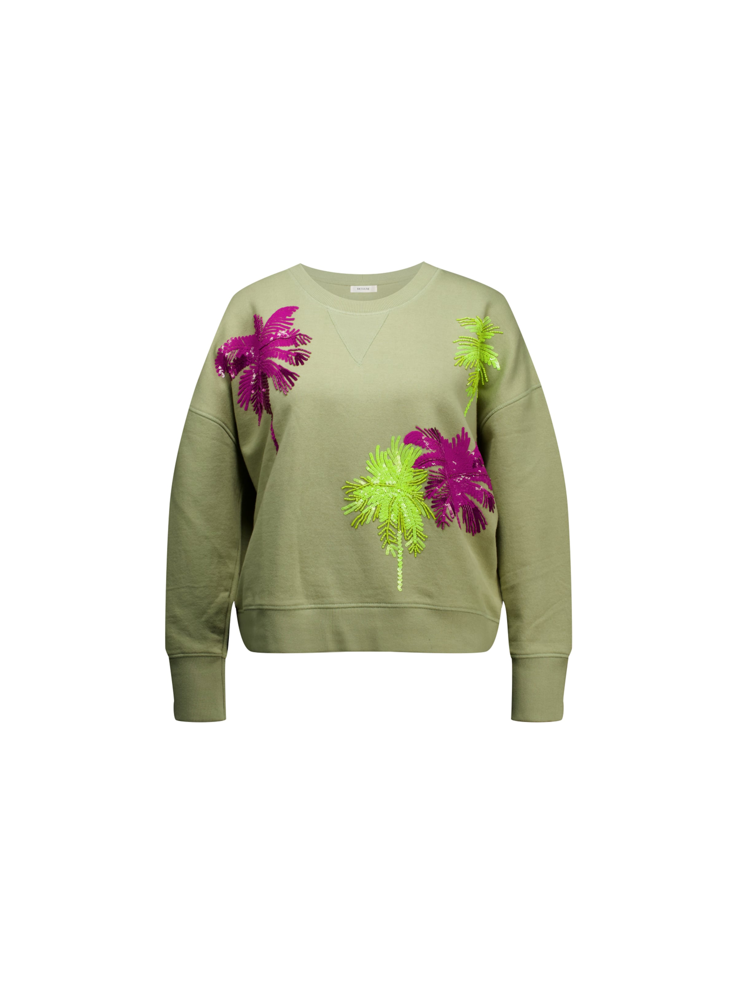 Sweat-shirt 'Lauvana' Deeluxe en vert : devant