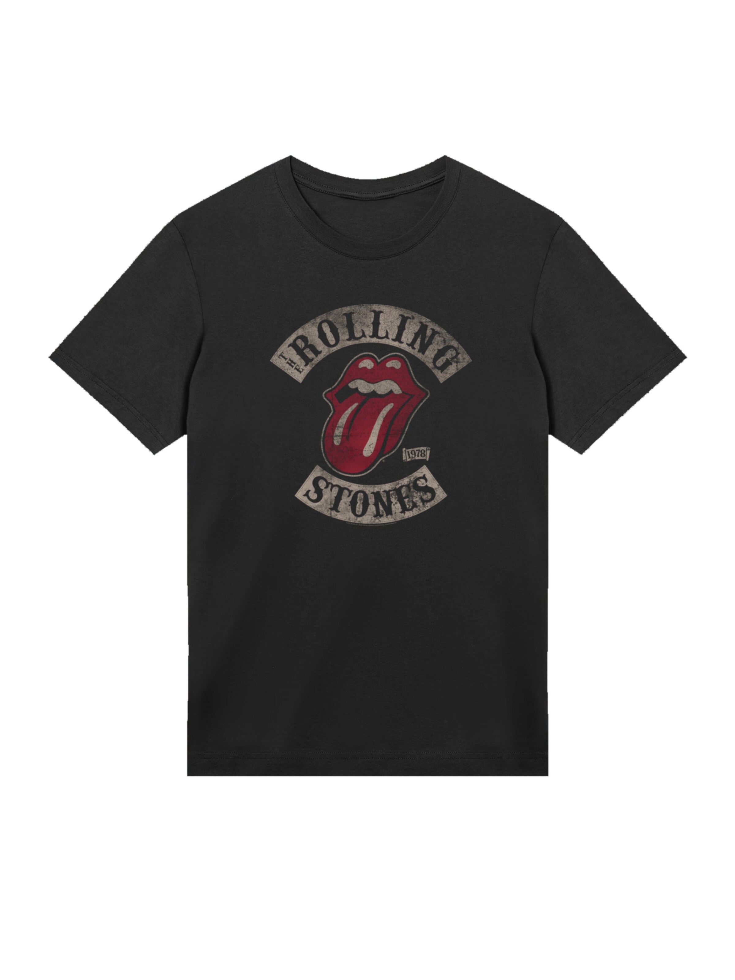 T-Shirt 'The Rolling Stones Tour '78' F4NT4STIC en noir : devant