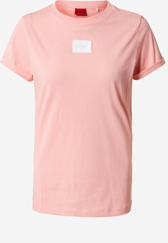 HUGO Shirt 'Slim Tee' in Roze: voorkant