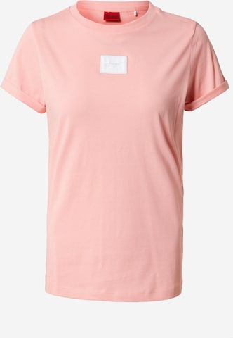 HUGO Red - Camiseta 'Slim Tee' en rosa: frente