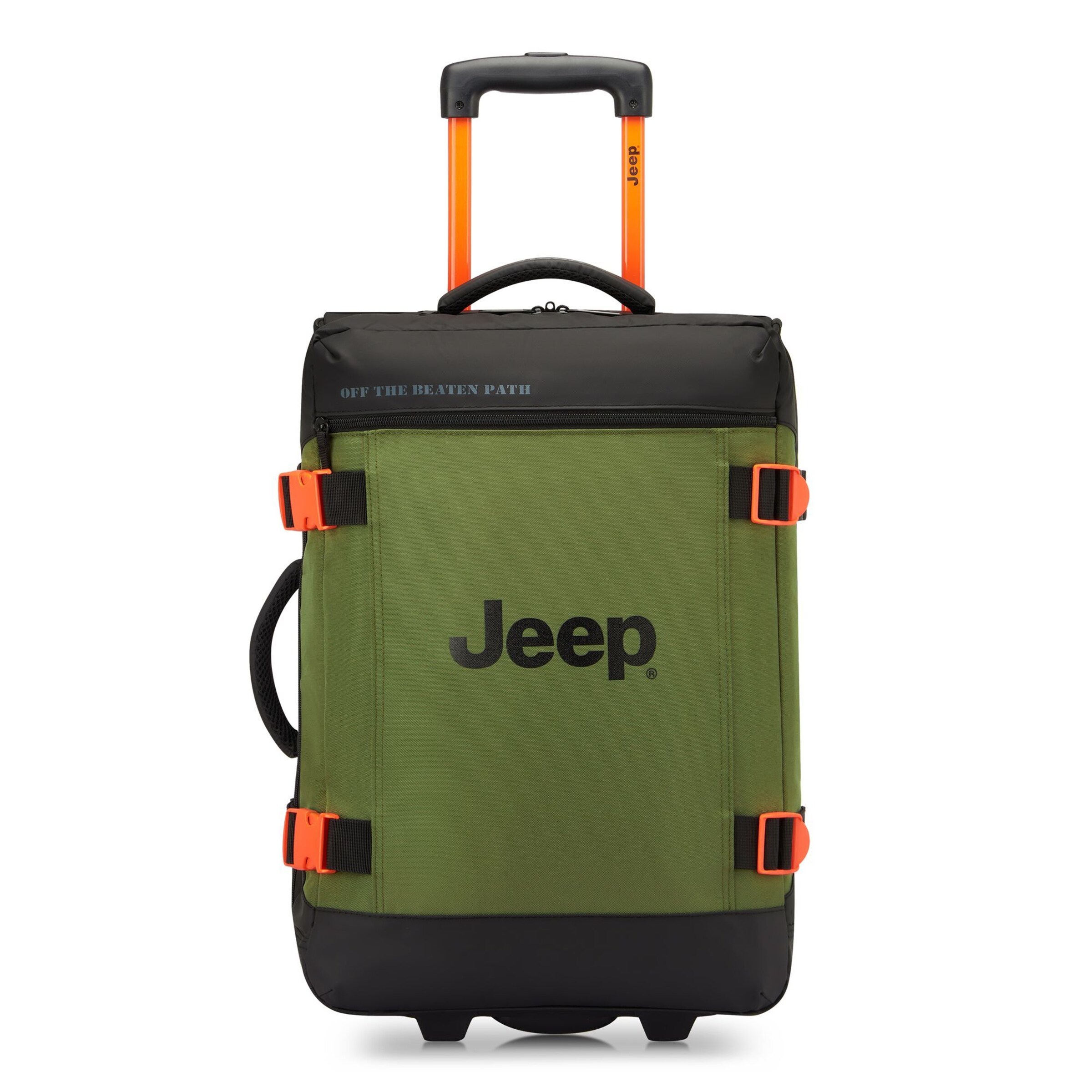 Trolley 'JS007C' di Jeep in verde: frontale