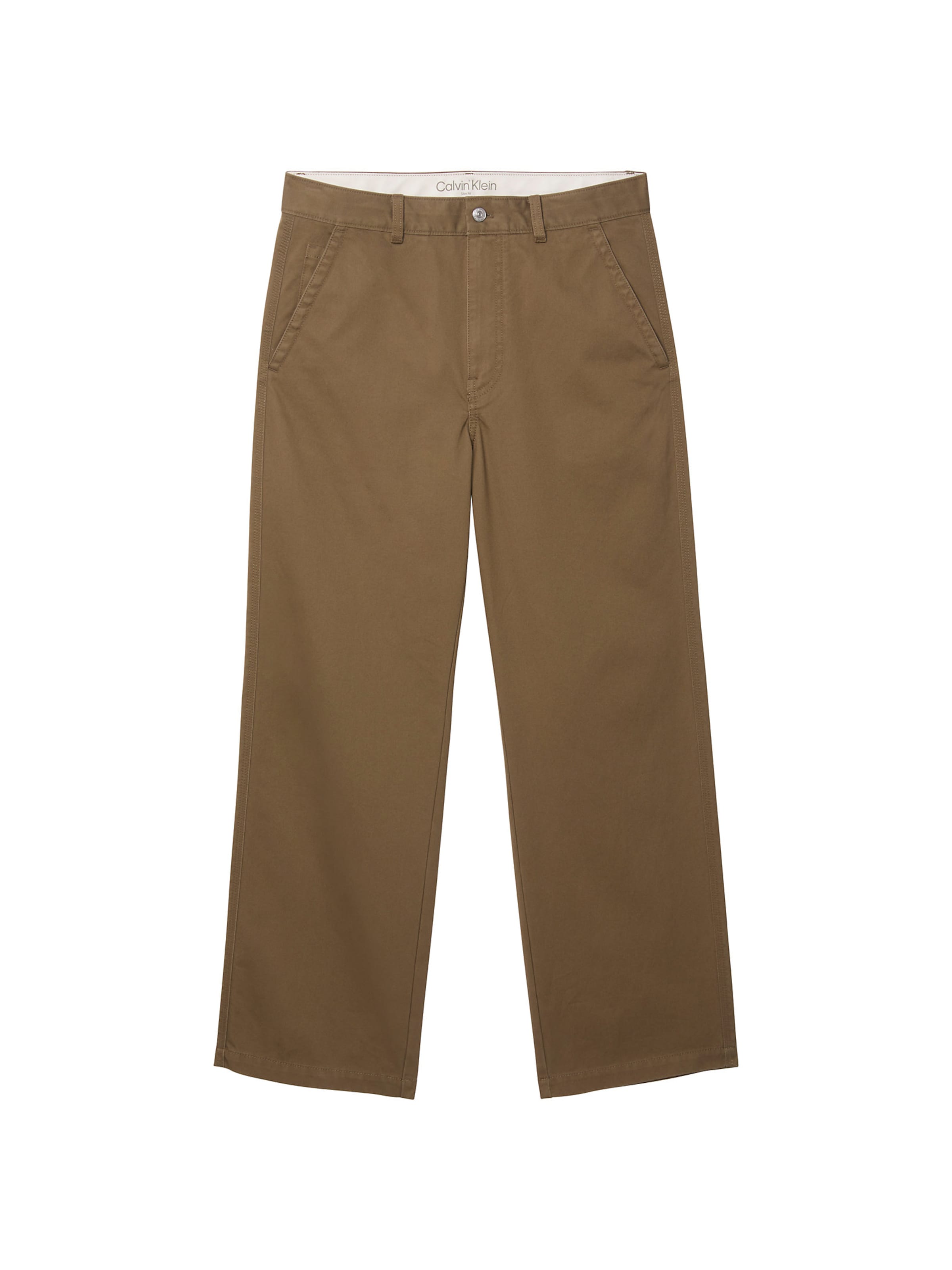 Loosefit Pantalon chino '90s' Calvin Klein Jeans en marron : devant