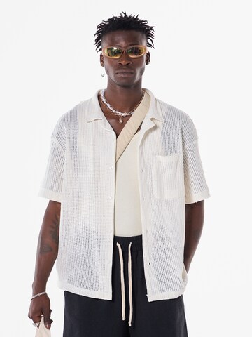 Fit confort Chemise 'Lithodora' VAMOS CLO en blanc : devant