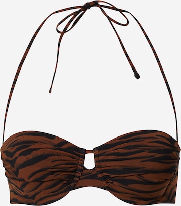 watercult Bandeau Góra bikini w kolorze brązowy: przód