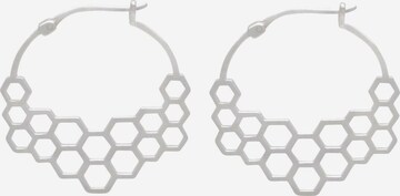 Boucles d'oreilles 'Bienenwabe' Gemshine en argent : devant