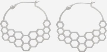 Gemshine Oorbellen 'Bienenwabe' in Zilver: voorkant