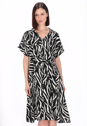 Robe-chemise 'Classic' usha BLACK LABEL en noir : devant