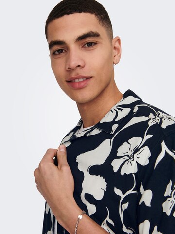 Coupe regular Chemise 'Dash' Only & Sons en bleu