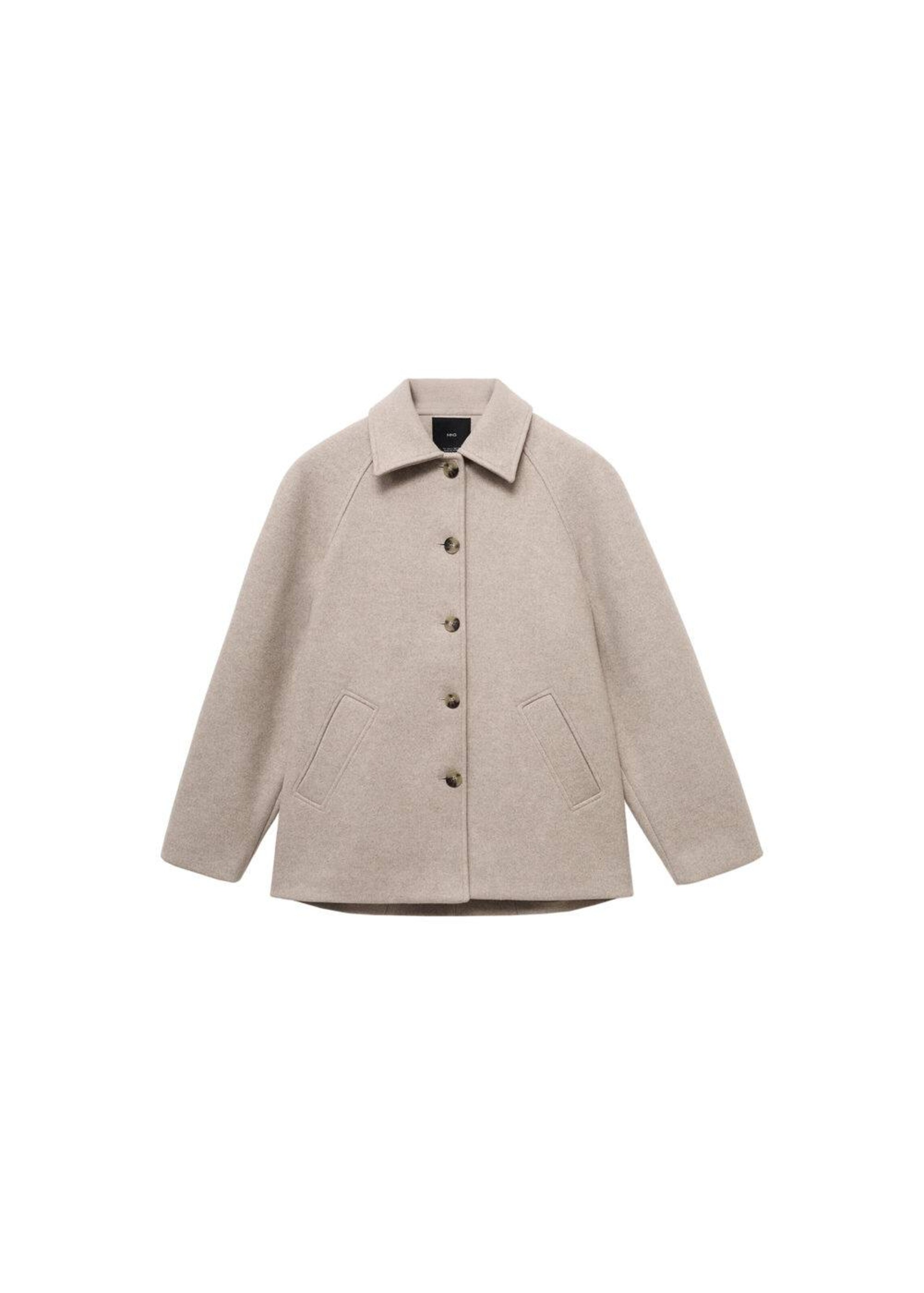 MANGO Mantel 'Jade' in dunkelbeige, Produktansicht