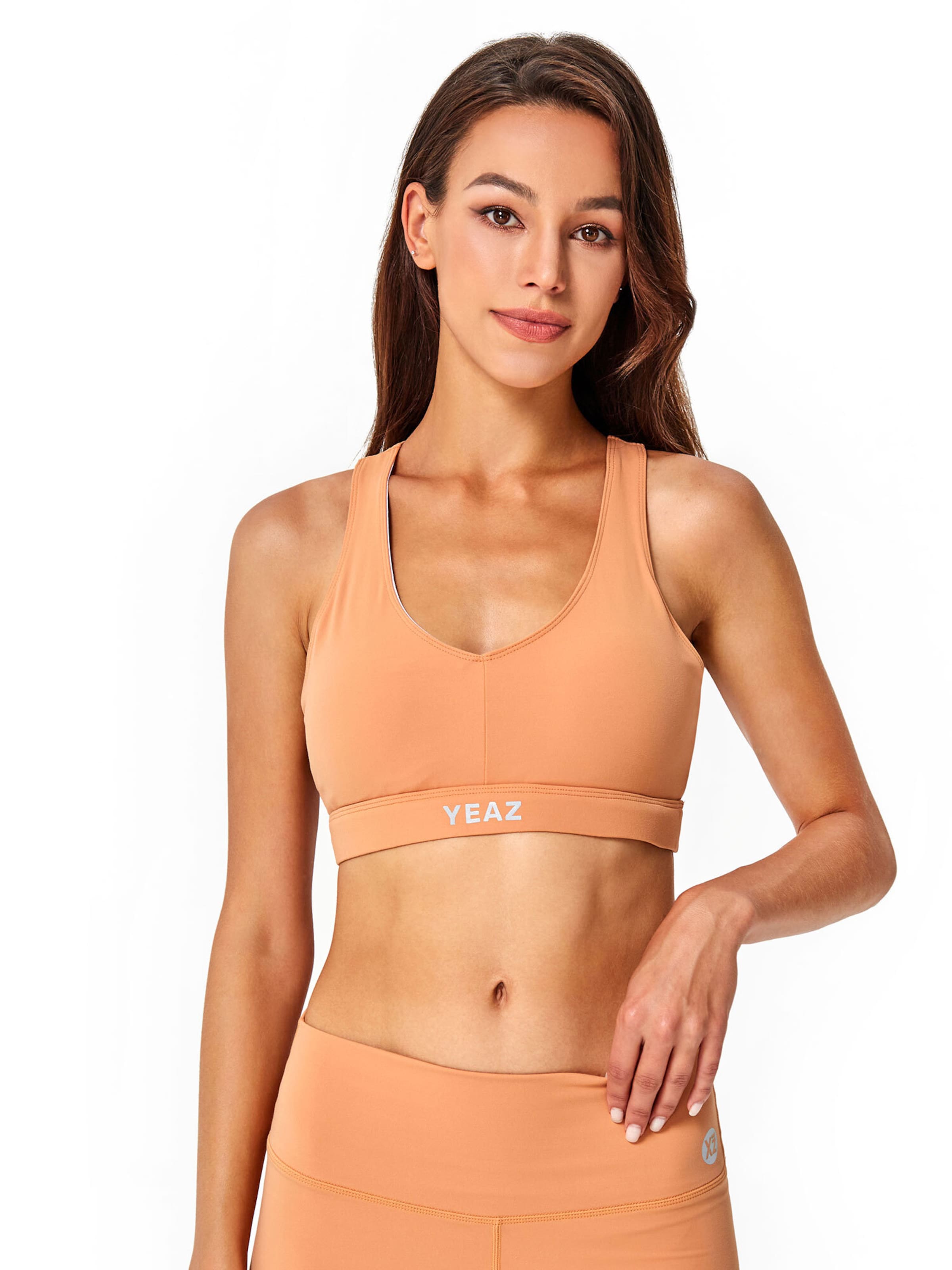 YEAZBustier Sportski grudnjak 'Celeb' - narančasta boja: prednji dio