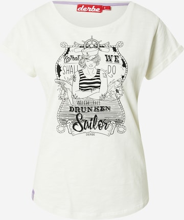 Derbe Shirt 'Seefrau' in Wit: voorkant