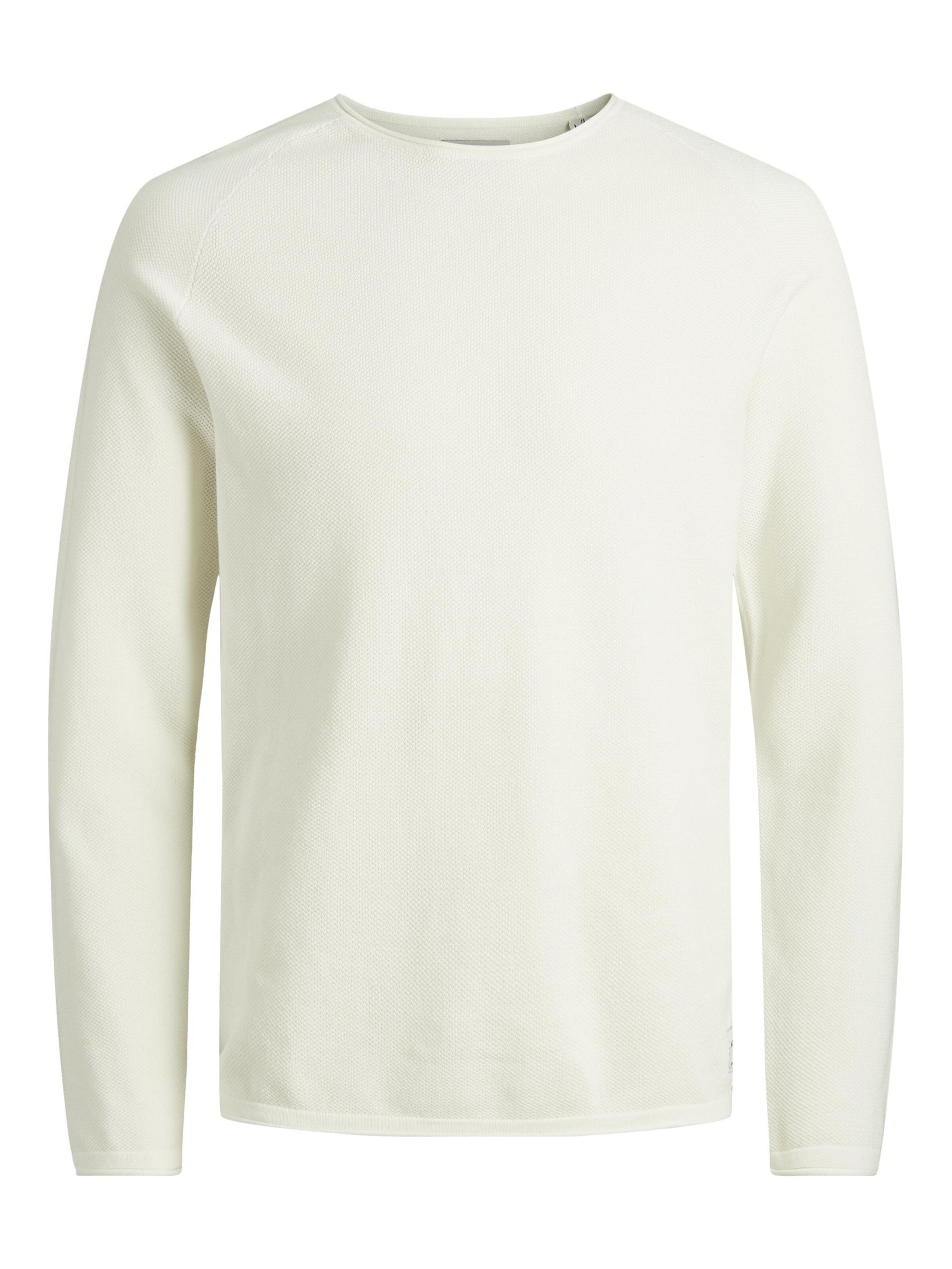 Pull-over 'JJEHill' JACK & JONES en blanc : devant